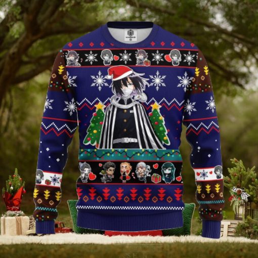 Obanai Iguro Demon Slayer Anime Ugly Christmas Sweater Blue Ideas For Men Women