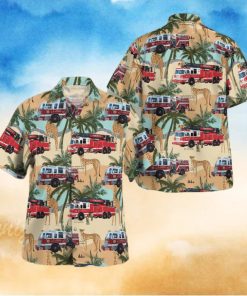 Ocean City Fire and Rescue Services Ocean City New Jersey Button Up Hawaiian Shirt Beach Gift
