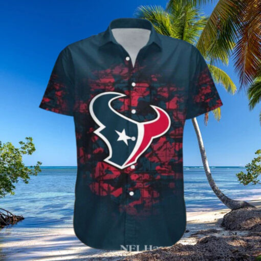 Oceanfront Playbook Houston Texans Hawaiian Shirt