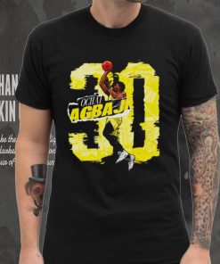 Ochai Agbaji number 30 Utah Jazz basketball player action pose signature draw shirt 1 Ochai Agbaji number 30 Utah Jazz basketball player action pose signature draw shirt