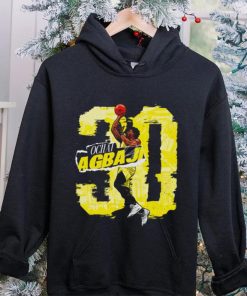 Ochai Agbaji number 30 Utah Jazz basketball player action pose signature draw shirt 3 Ochai Agbaji number 30 Utah Jazz basketball player action pose signature draw shirt