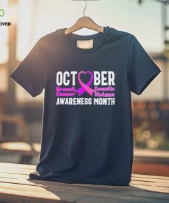 October breast cancer domestic violence awareness month shirt