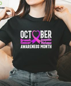 October breast cancer domestic violence awareness month hoodie, sweater, longsleeve, shirt v-neck, t-shirt