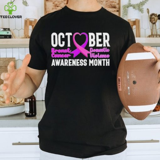 October breast cancer domestic violence awareness month hoodie, sweater, longsleeve, shirt v-neck, t-shirt