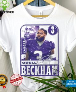 Odell Beckham Jr. number 3 Baltimore Ravens football player wide receiver signature card shirt