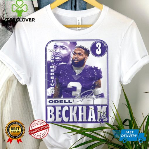 Odell Beckham Jr. number 3 Baltimore Ravens football player wide receiver signature card hoodie, sweater, longsleeve, shirt v-neck, t-shirt