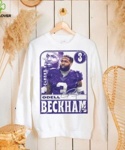 Odell Beckham Jr. number 3 Baltimore Ravens football player wide receiver signature card hoodie, sweater, longsleeve, shirt v-neck, t-shirt