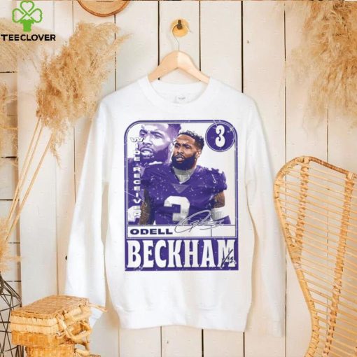 Odell Beckham Jr. number 3 Baltimore Ravens football player wide receiver signature card hoodie, sweater, longsleeve, shirt v-neck, t-shirt