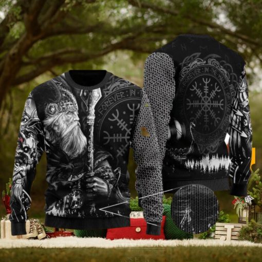 Odin Tattoo Valknut Viking Ugly Christmas Sweater