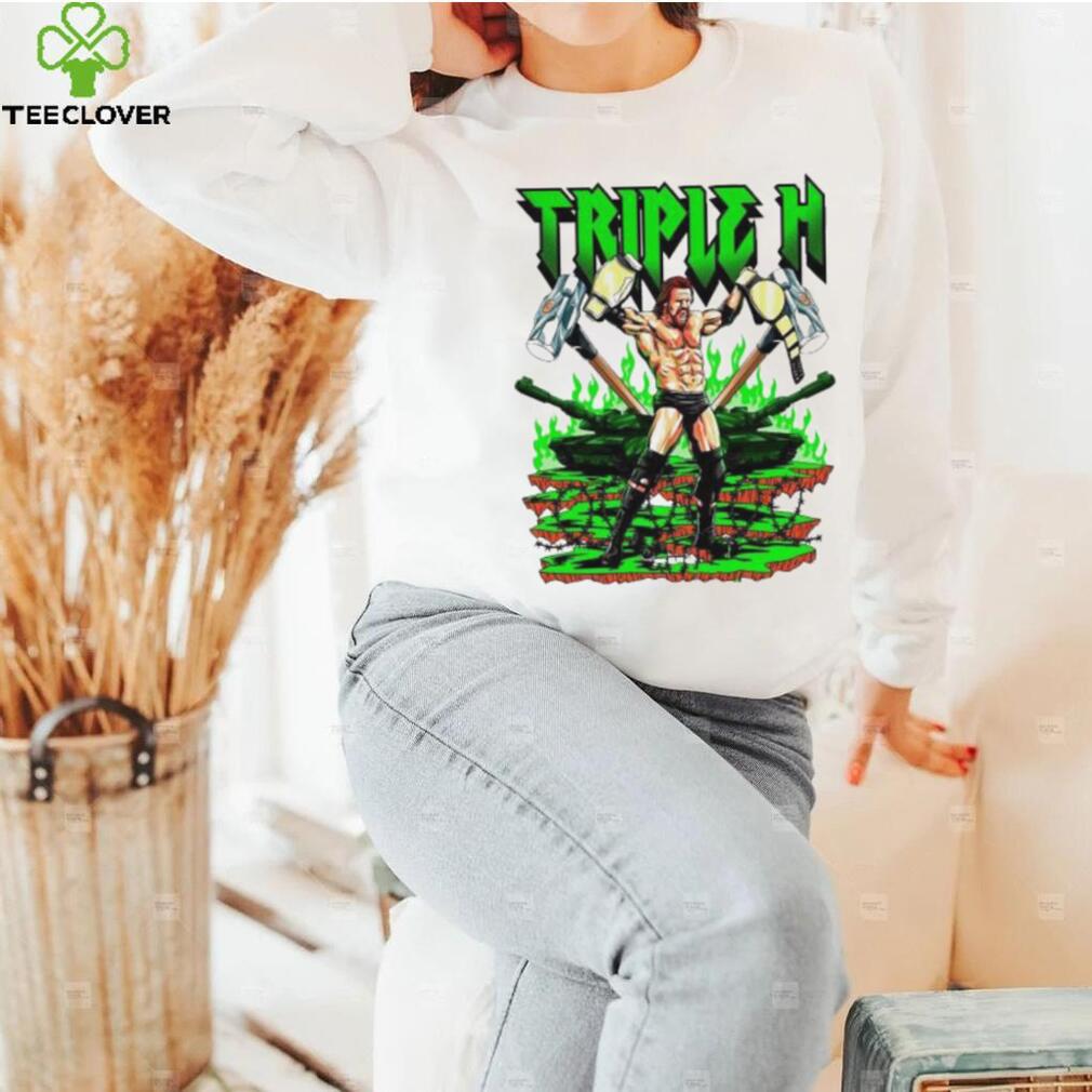 Triple H WWE cartoon graphic shirt Triple H WWE cartoon graphic shirt