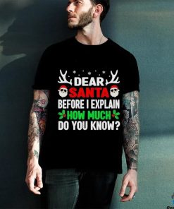 Funny Christmas Shirts Kids Adults Dear Santa I Can Explain T Shirt