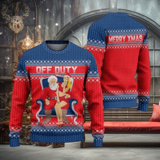 Off Duty Ugly Christmas Sweater Knitted Gift For Men And Women