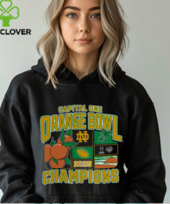 Offical Notre Dame Fighting Irish College Football Playoff 2025 Orange Bowl Champions Victory Ahead Shirt
