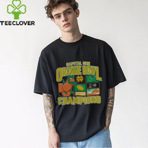 Offical Notre Dame Fighting Irish College Football Playoff 2025 Orange Bowl Champions Victory Ahead Shirt