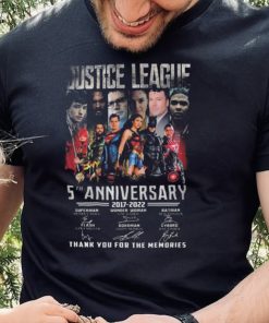 Official 05th anniversary 2017 2022 Justice League thank you for the memories signatures shirt