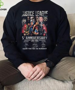 Official 05th anniversary 2017 2022 Justice League thank you for the memories signatures shirt