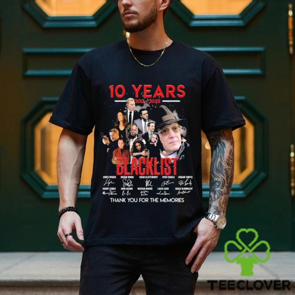 Official 10 Years 2013 2023 Blacklist Thank You For The Memories signatures shirt Official 10 Years 2013 2023 Blacklist Thank You For The Memories signatures shirt