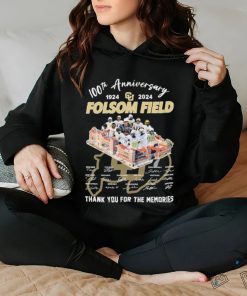 Official 100th anniversary 19242024 Folsom Field thank you ffor the memories team player signatures hoodie, sweater, longsleeve, shirt v-neck, t-shirt