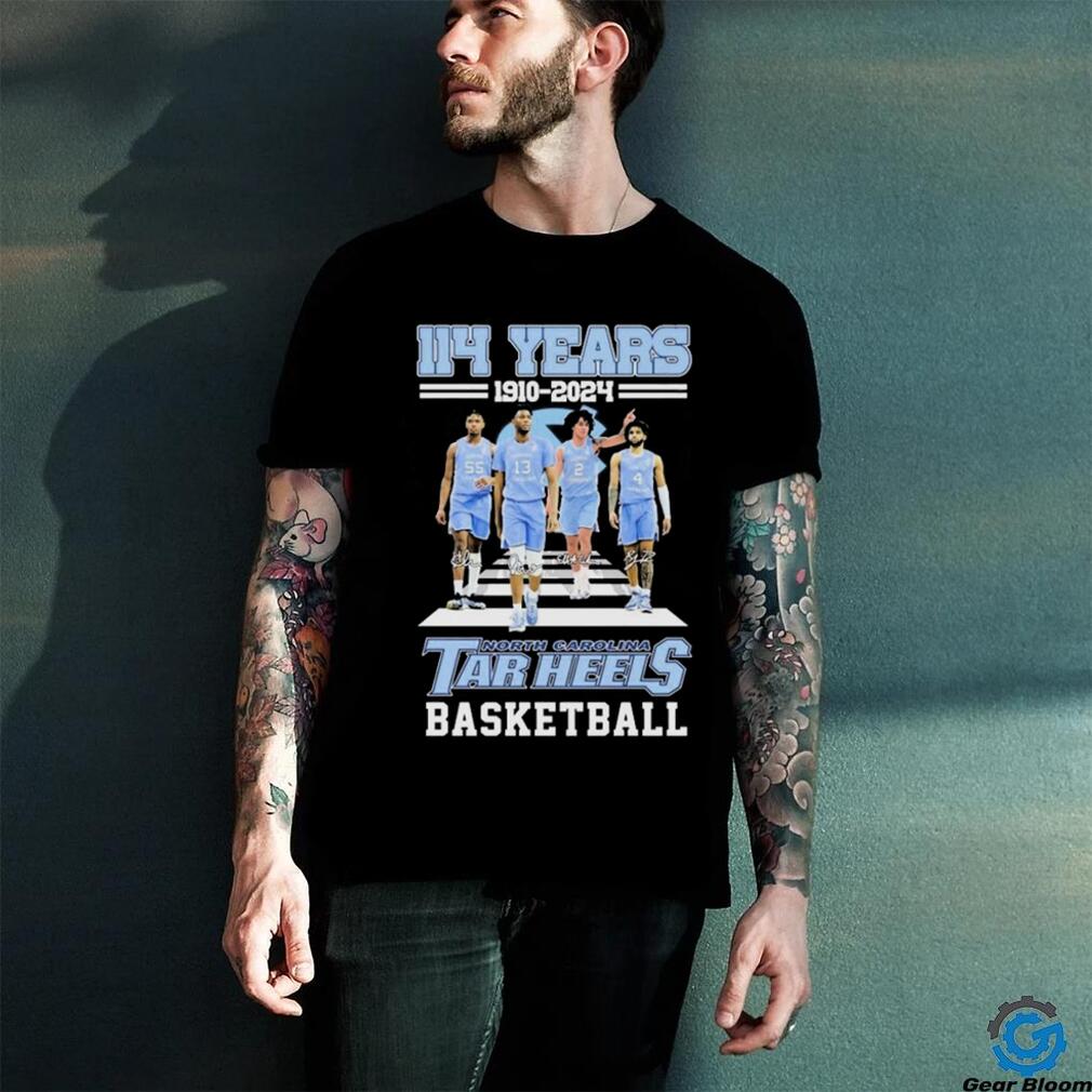 Official 114 Years 1910 2024 North Carolina Tar Heels Men’s Basketball Signatures Shirt Official 114 Years 1910 2024 North Carolina Tar Heels Men’s Basketball Signatures Shirt