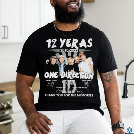 Official 12 years 2010 2022 one direction thank you for the memories signatures hoodie, sweater, longsleeve, shirt v-neck, t-shirt