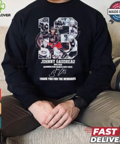 Official 13 Johnny Gaudreau 1993 2024 Thank You For The Memories Signature Shirt