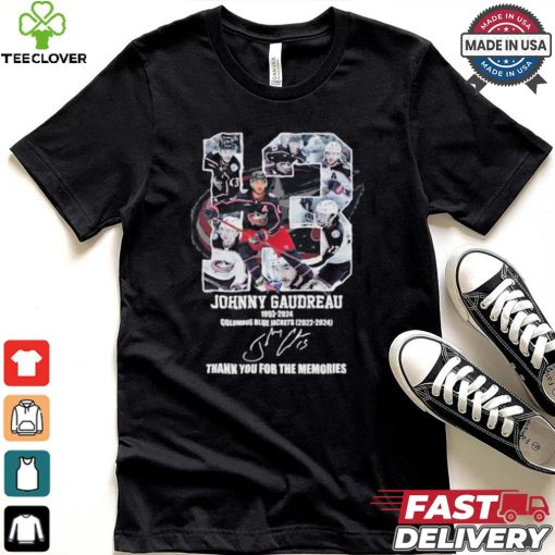 Official 13 Johnny Gaudreau 1993 2024 Thank You For The Memories Signature Shirt
