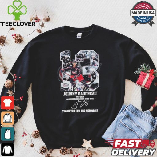 Official 13 Johnny Gaudreau 1993 2024 Thank You For The Memories Signature Shirt