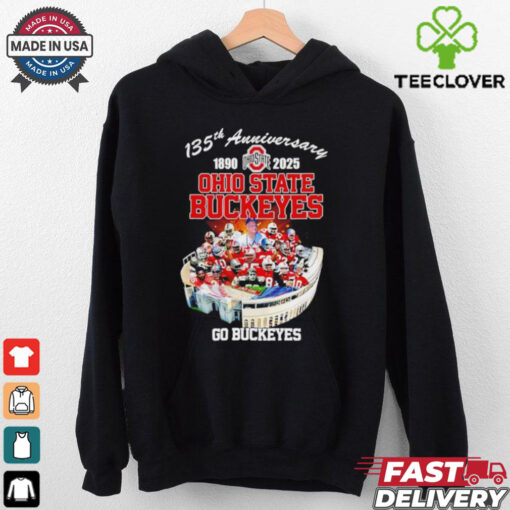 Official 135th anniversary 1890 2025 Go Ohio State Buckeyes team shirt