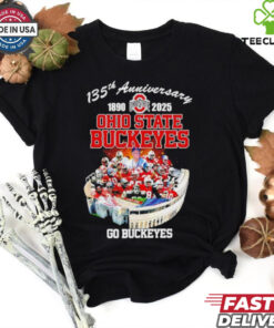Official 135th anniversary 1890 2025 Go Ohio State Buckeyes team shirt