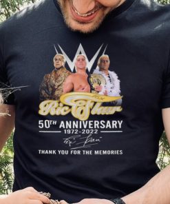 Official 16x Ric Flair 50th anniversary 1972 2022 thank you for the memories signature shirt