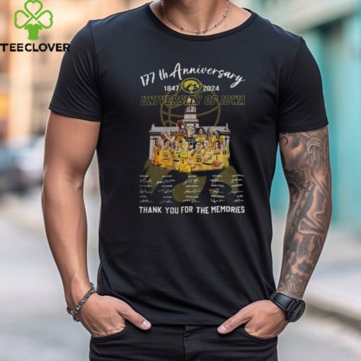 Official 177th Anniversary 1847 2024 University Of Iowa Thank You For The Memories T Shirt