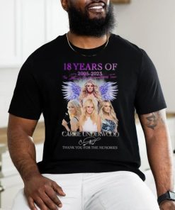 Official 18 Years Of 2005 – 2023 Denim Rhinestones Tour Carrie Underwood Thank You For The Memories T Shirt