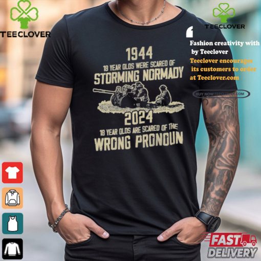 Official 1994 18 Year Olds Were Scared Of Storming Normandy 2024 Wrong Pronoun Shirt
