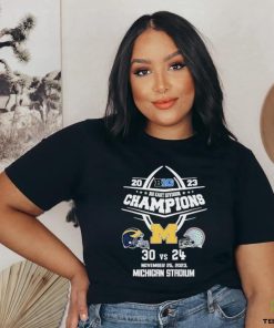 Official 2023 B10 East Division Champions Michigan Wolverines 30 Vs 24 Ohio State November 25, 2023 Michigan Stadium T Shirt 3 Official 2023 B10 East Division Champions Michigan Wolverines 30 Vs 24 Ohio State November 25, 2023 Michigan Stadium T Shirt