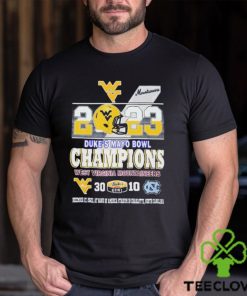 Official 2023 Duke’s Mayo Bowl Champions West Virginia Mountaineers 30 10 UNC Tar Heels Shirt