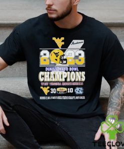 Official 2023 Duke’s Mayo Bowl Champions West Virginia Mountaineers 30 10 UNC Tar Heels Shirt