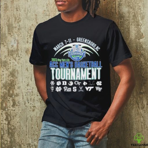 Official 2023 New York Life Acc Men’S Basketball Tournament Long Sleeve T Shirt