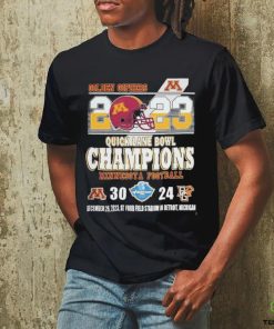 Official 2023 Quick Lane Bowl Champions Minnesota Golden Gophers 30 – 24 Bowling Green Falcons Shirt