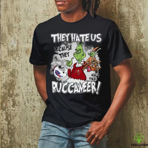 Official 2023 The Grinch They Hate Us Because They Ain’t Us Tampa Bay Buccaneers Christmas T Shirt
