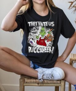 Official 2023 The Grinch They Hate Us Because They Ain’t Us Tampa Bay Buccaneers Christmas T Shirt