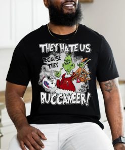 Official 2023 The Grinch They Hate Us Because They Ain’t Us Tampa Bay Buccaneers Christmas T Shirt