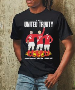 Official 2023 The United Trinity Bobby Charlton Denis Law George Best T Shirt