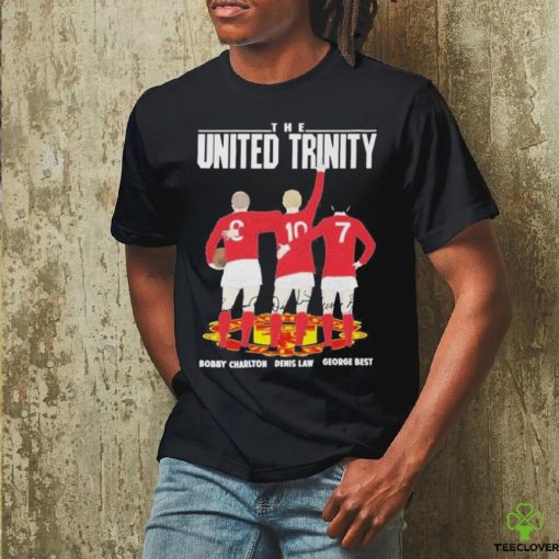 Official 2023 The United Trinity Bobby Charlton Denis Law George Best T Shirt