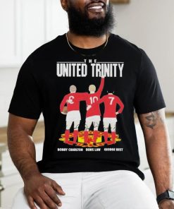 Official 2023 The United Trinity Bobby Charlton Denis Law George Best T Shirt