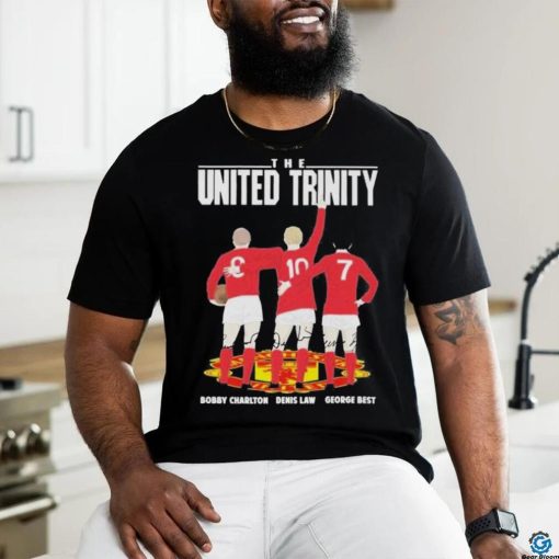 Official 2023 The United Trinity Bobby Charlton Denis Law George Best T Shirt