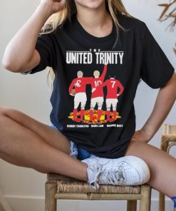 Official 2023 The United Trinity Bobby Charlton Denis Law George Best T Shirt