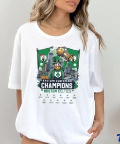 Official 2024 Boston Celtics Eastern Conference Champions Fan Celebrating T Shirt