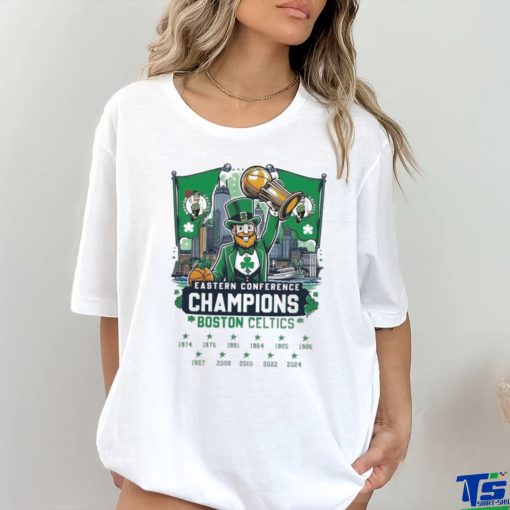 Official 2024 Boston Celtics Eastern Conference Champions Fan Celebrating T Shirt