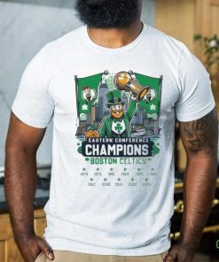 Official 2024 Boston Celtics Eastern Conference Champions Fan Celebrating T Shirt