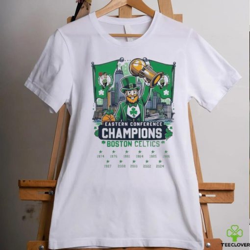 Official 2024 Boston Celtics Eastern Conference Champions Fan Celebrating T Shirt